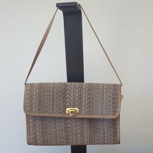 Pierre Cardin Tan and Gold Shoulder Bag